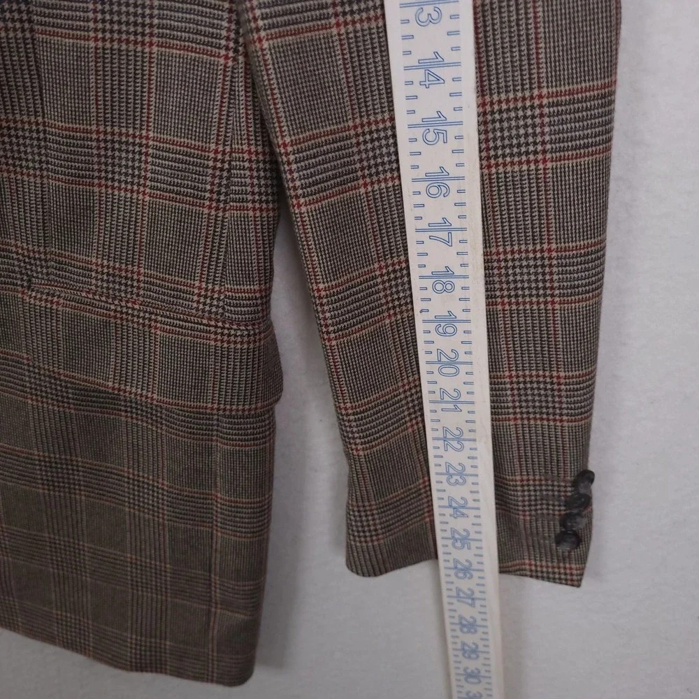 Jack Victor Loro Piana 100% Cashmere Blazer 44L Glen Plaid Luxury Classic Formal
